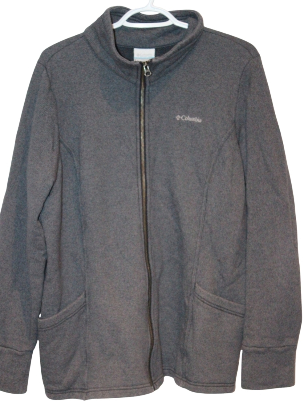 Columbia Charcoal Grey Full Zip Sweater Size XL